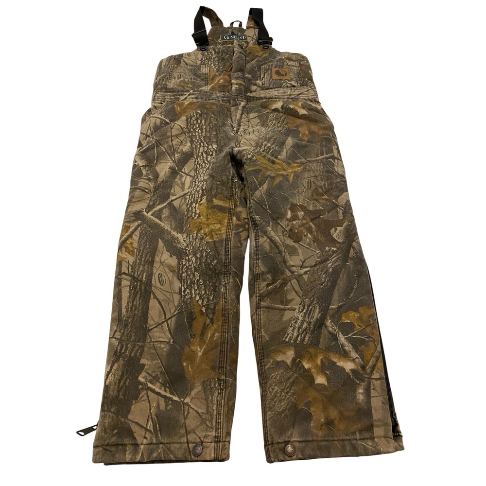 Gunflint Berne Youth M (10-12) Insulated Camo Bib Overalls Realtree Hunting Ski